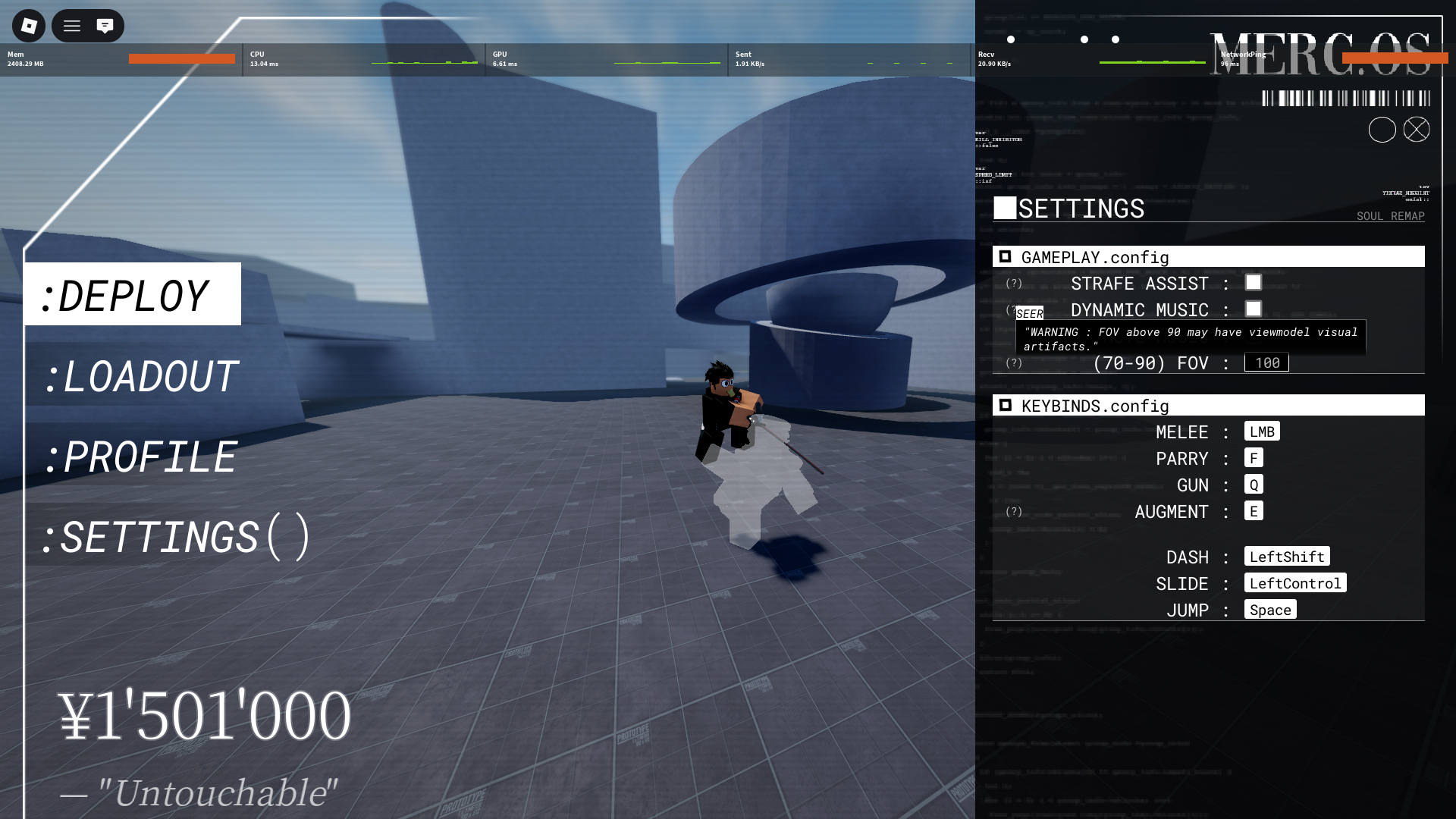 Settings screen 4